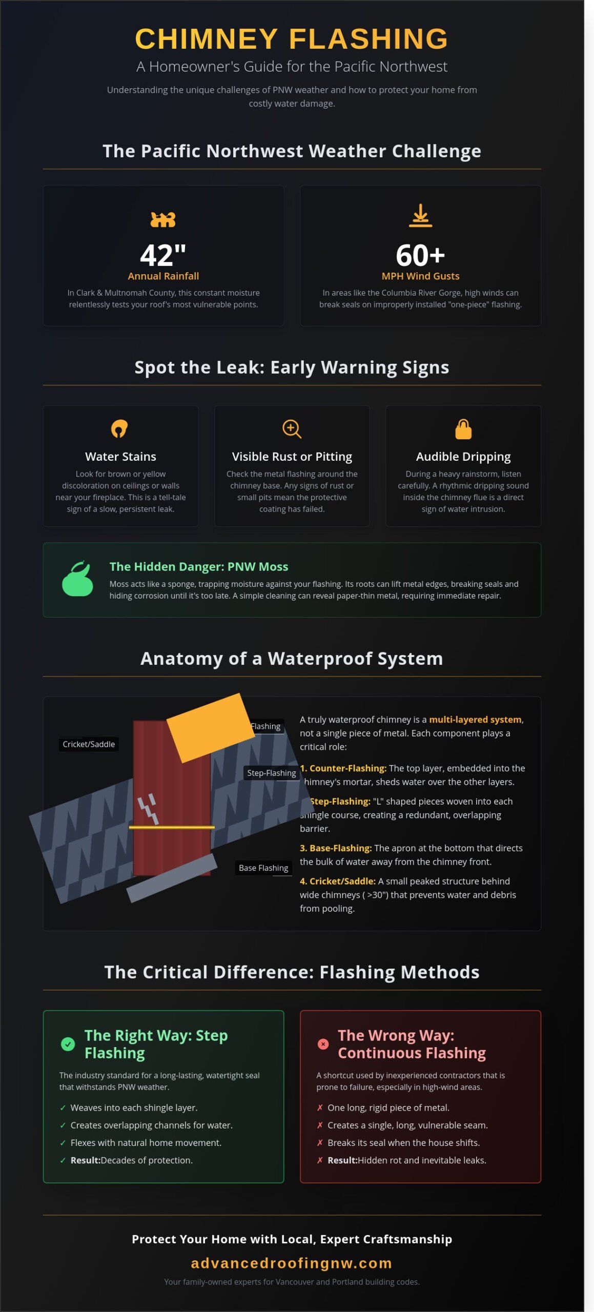 Expert Chimney Flashing Repair in Vancouver & Portland: Protecting Your PNW Home