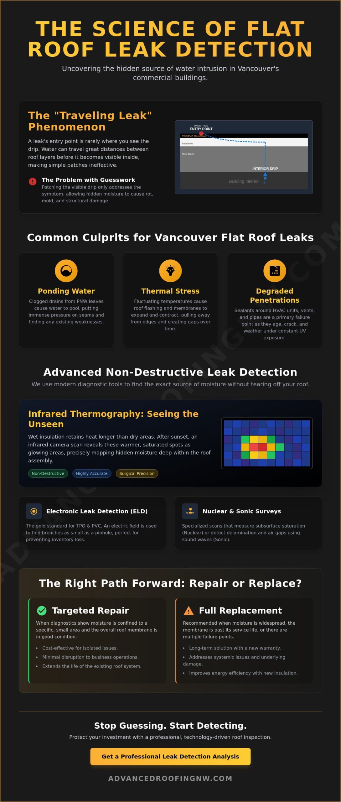 Expert Flat Roof Leak Detection in Vancouver, WA: Finding the Source Before Damage Spreads