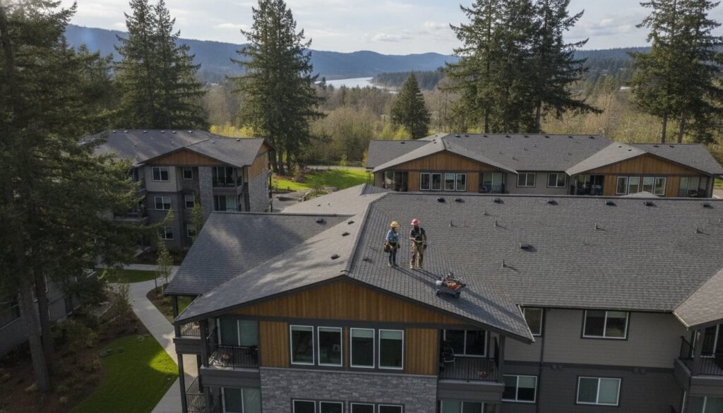 Apartment Complex Reroofing in Woodland, WA: The 2026 Property Manager’s Guide