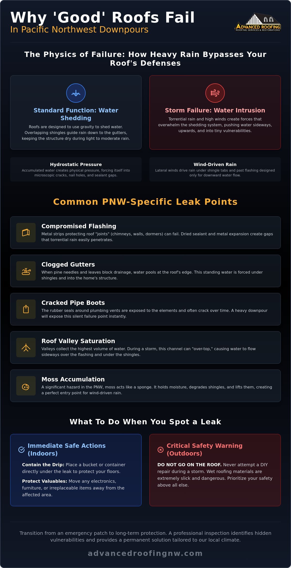 What Causes Roof Leaks in Heavy Rain? A Pacific Northwest Homeowner's Guide