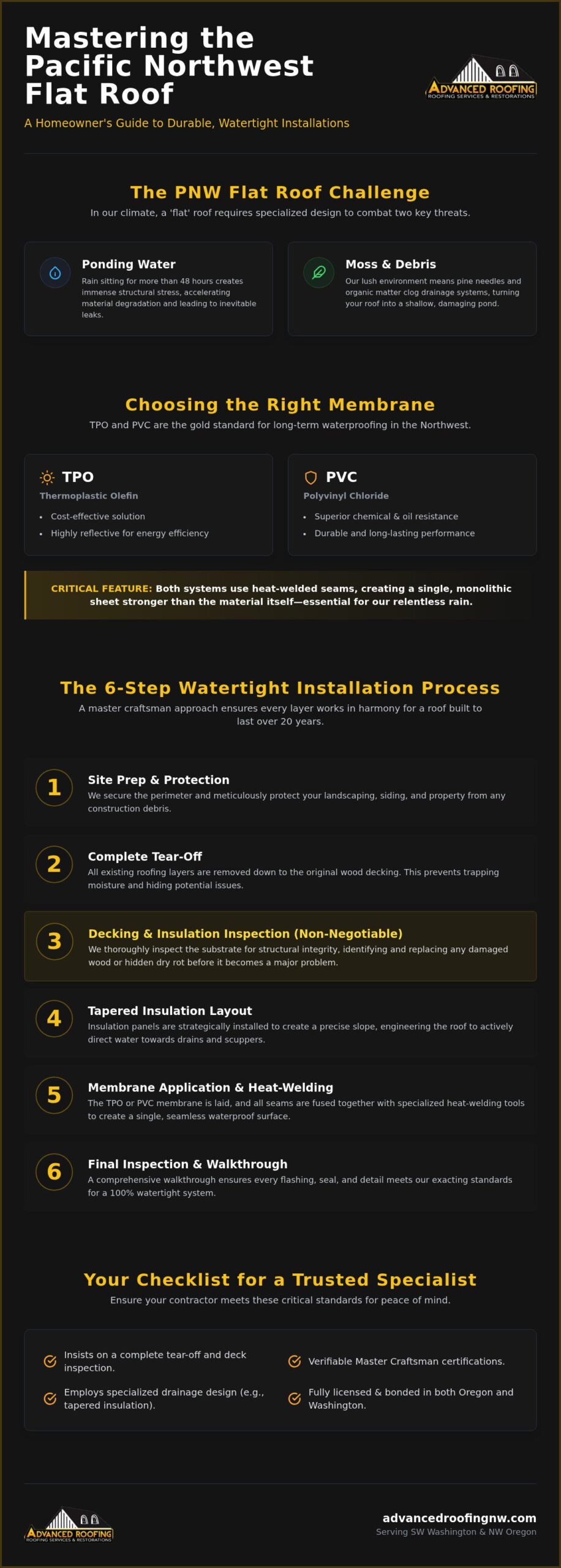Flat Roof Installation in Portland: A Homeowner’s Guide to Durable Systems (2026)
